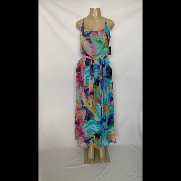 multicolor maxi dress